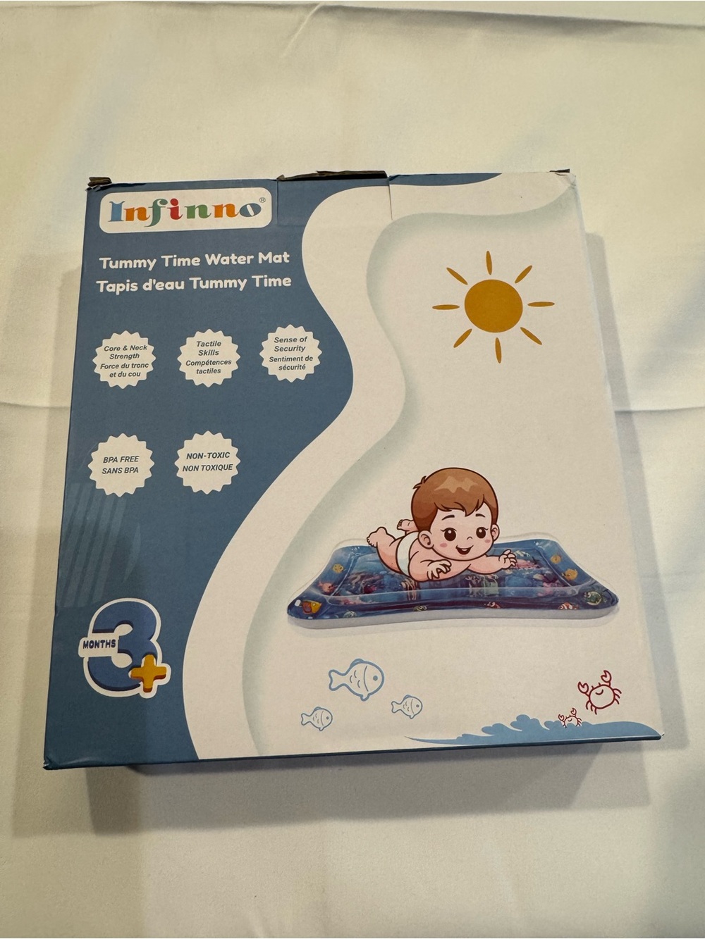 Blue Tummy Time Water Mat for Kids NWT